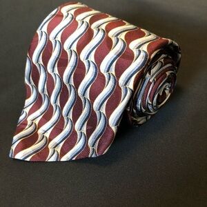 Vintage Enzo Felini‎ 100% Handmade in Italy Silk Tie. Swirl Pattern. EUC.